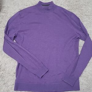 Mens Murano Purple Mock Turtleneck 